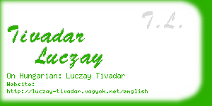 tivadar luczay business card